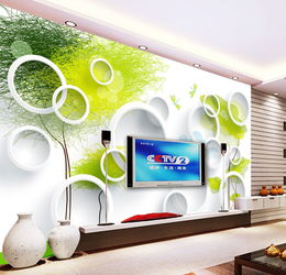 抽象樹3d圓圈電視背景墻圖片素材 psd效果圖下載 3d電視背景墻圖大全 電視背景墻編號(hào) 11679609